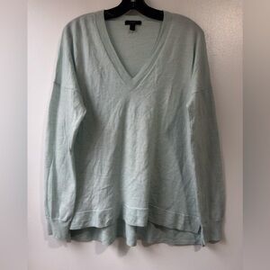 J. Crew Mint V-Neck Sweater